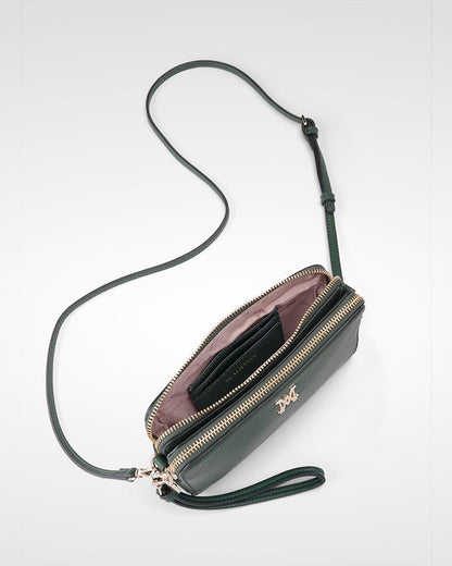 Zoe Slim Double Zip Camera Bag With Detachable Wrist Strap-PEROZ Accessories
