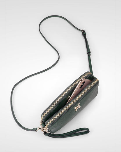 Zoe Slim Double Zip Camera Bag With Detachable Wrist Strap-PEROZ Accessories