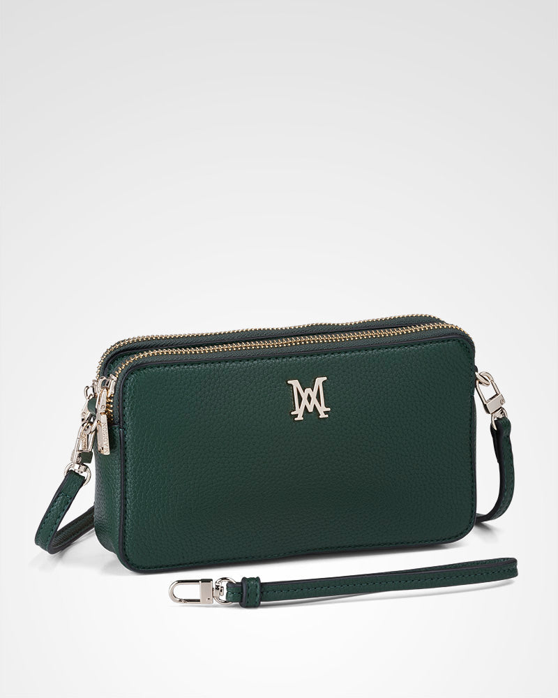 Zoe Slim Double Zip Camera Bag With Detachable Wrist Strap-PEROZ Accessories