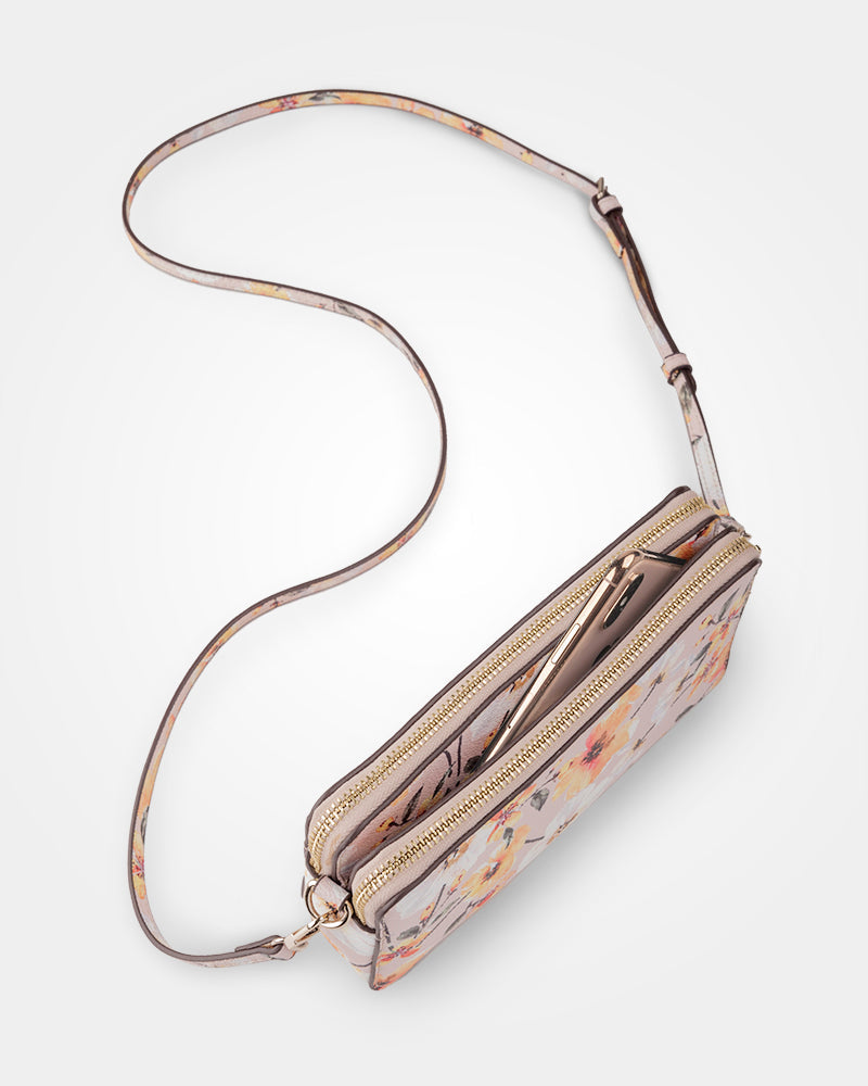 Zoe Slim Double Zip Camera Bag With Detachable Wrist Strap-PEROZ Accessories