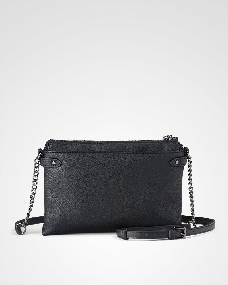 Aria V-Stich 2 Compartment Crossbody Bag-PEROZ Accessories