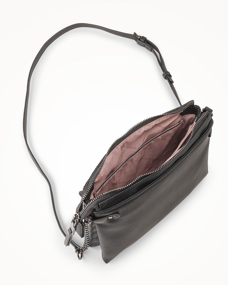 Aria V-Stich 2 Compartment Crossbody Bag-PEROZ Accessories