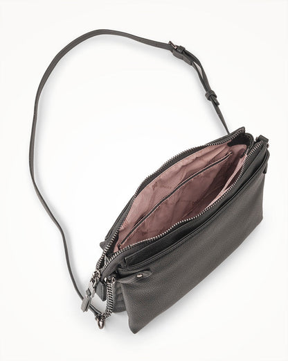 Aria V-Stich 2 Compartment Crossbody Bag-PEROZ Accessories