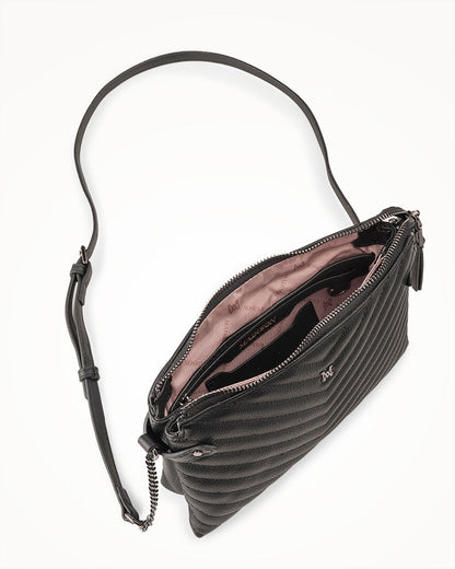 Aria V-Stich 2 Compartment Crossbody Bag-PEROZ Accessories