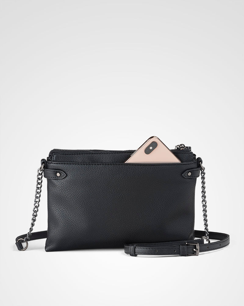 Aria V-Stich 2 Compartment Crossbody Bag-PEROZ Accessories