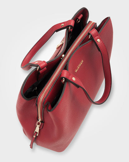 Katherine Medium Satchel With 3 Compartments &amp; Crossbody Strap-PEROZ Accessories