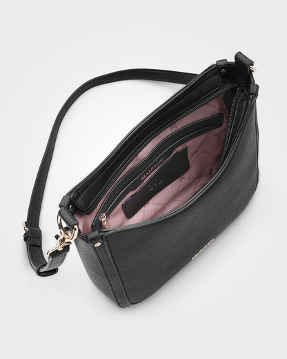 Tina Medium Zip Top Convertible Sling Bag With Matching &amp; Webbing Crossbody Straps-Handbags-PEROZ Accessories