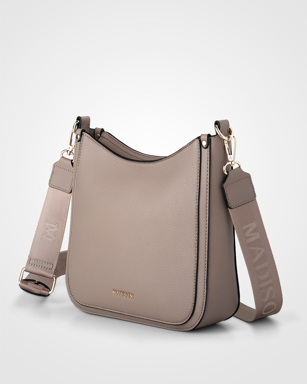 Tina Medium Zip Top Convertible Sling Bag With Matching &amp; Webbing Crossbody Straps-Handbags-PEROZ Accessories