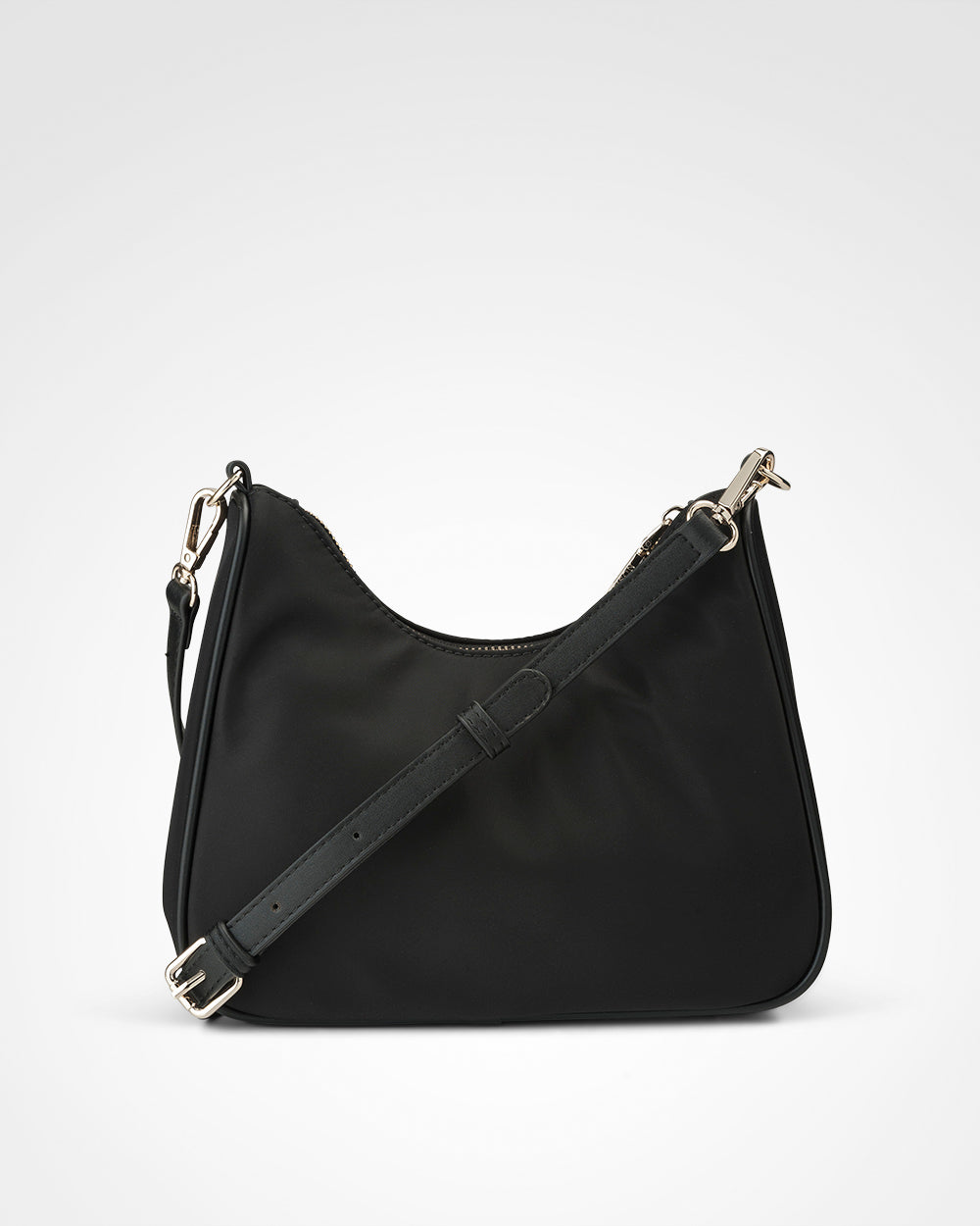 Olivia Nylon Crescent Crossbody Bag + Monogram Bag Strap-PEROZ Accessories