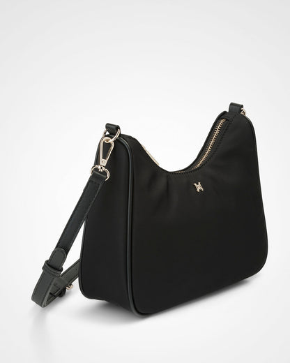 Olivia Nylon Crescent Crossbody Bag + Monogram Bag Strap-PEROZ Accessories