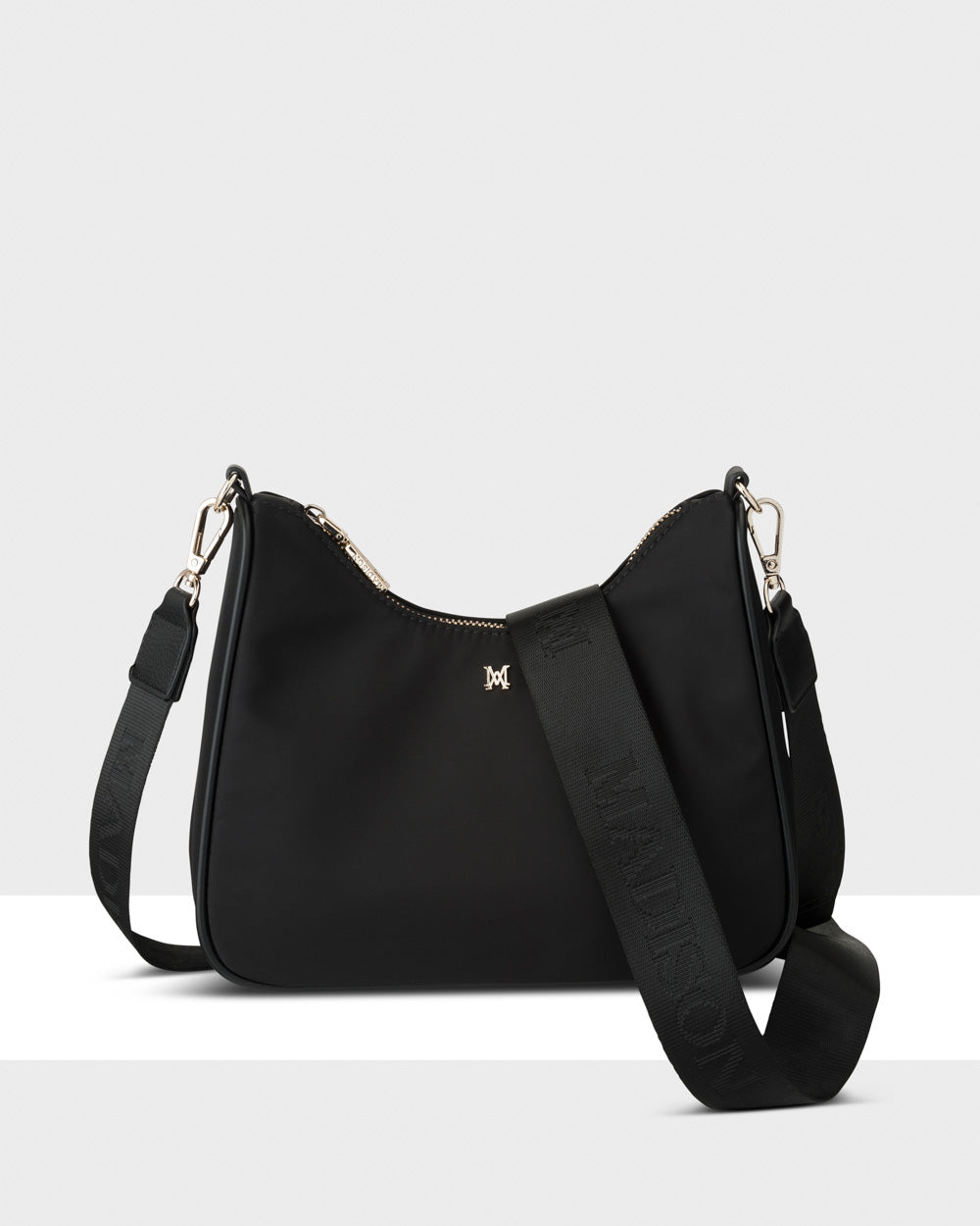 Olivia Nylon Crescent Crossbody Bag + Monogram Bag Strap-PEROZ Accessories