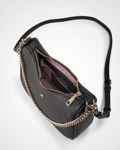 Olivia Crescent Crossbody With Chain + Plait Strap-PEROZ Accessories