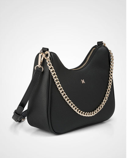 Olivia Crescent Hobo Crossbody With Chain Strap-PEROZ Accessories