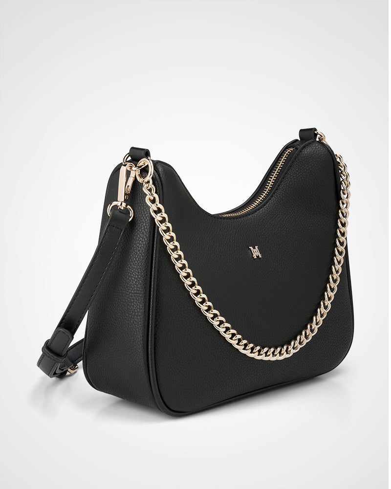 Olivia Crescent Crossbody With Chain + Plait Strap-PEROZ Accessories