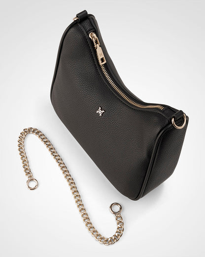 Olivia Crescent Crossbody With Chain + Scarf Charm-PEROZ Accessories
