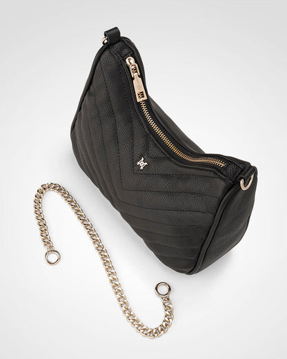 Olivia V-Stitch Hobo Crossbody With Chain Strap-PEROZ Accessories