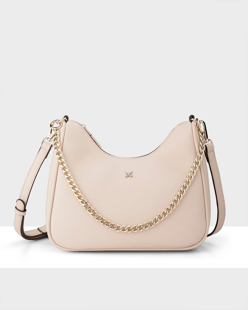 Olivia Crescent Crossbody With Chain + Monogram Bag Strap-PEROZ Accessories