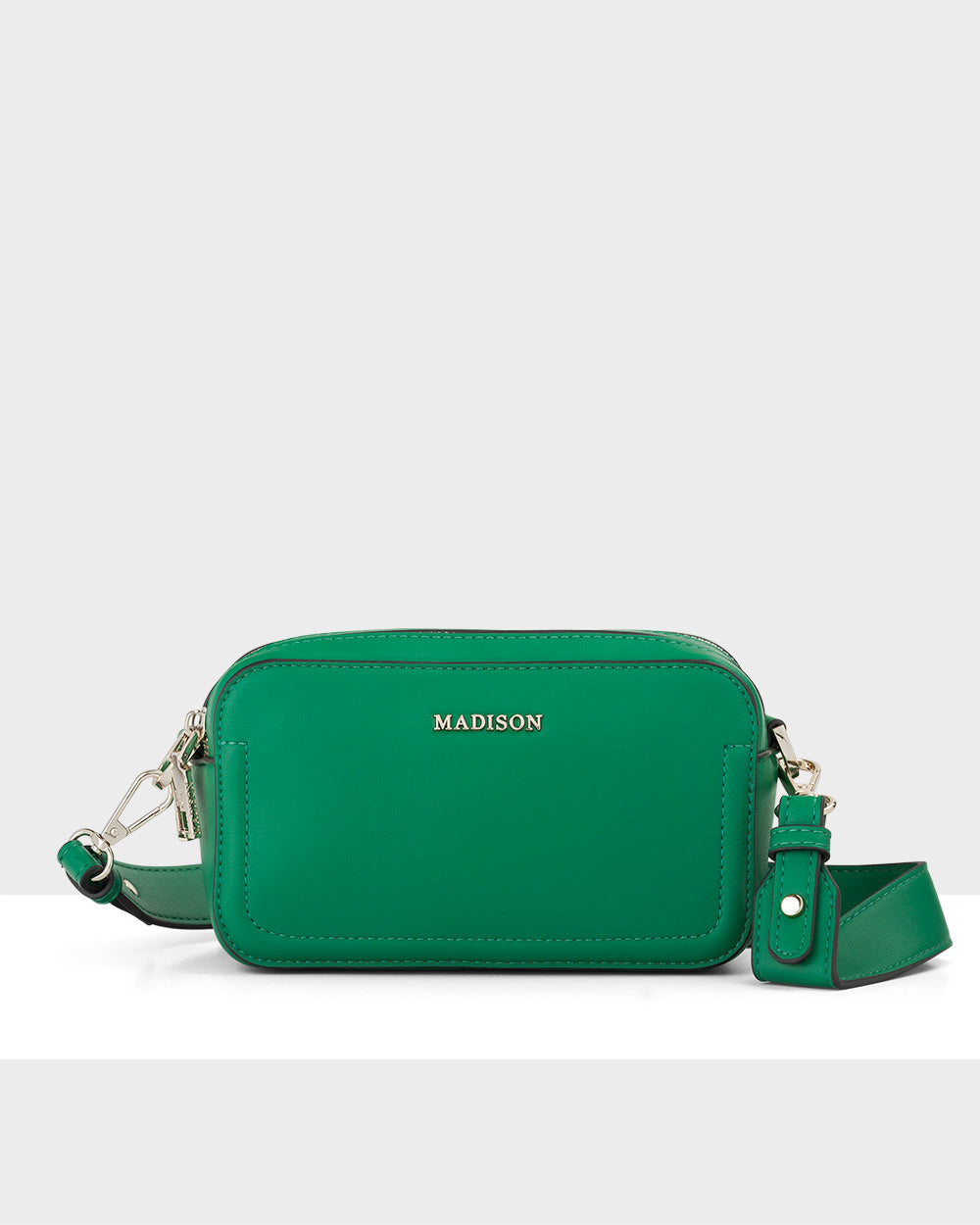 Maddie Double Zip Camera Crossbody Bag + Monogram Stripe Bag Strap-Handbags-PEROZ Accessories