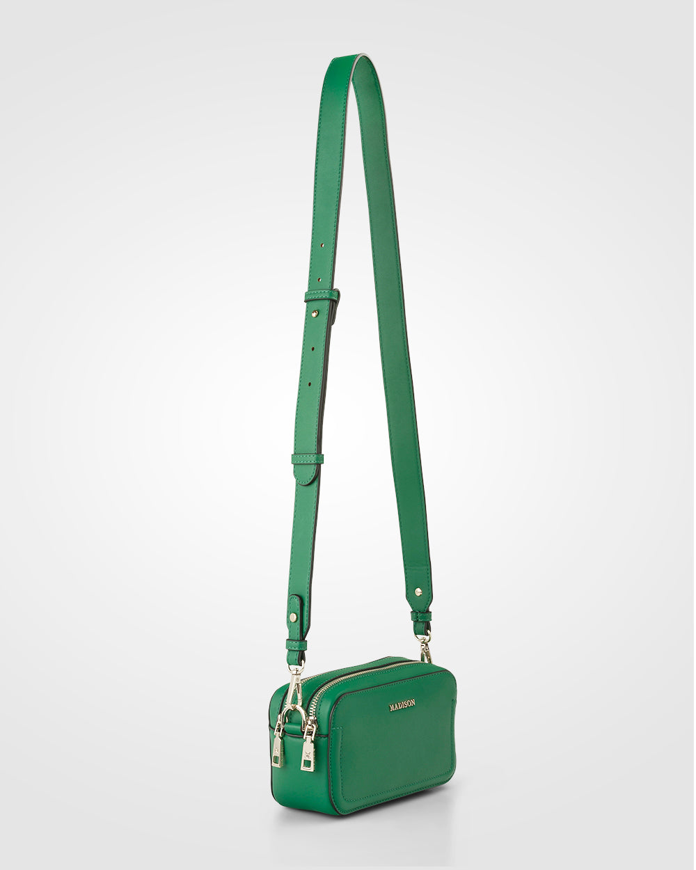 Maddie Double Zip Camera Crossbody Bag + Monogram Stripe Bag Strap-Handbags-PEROZ Accessories