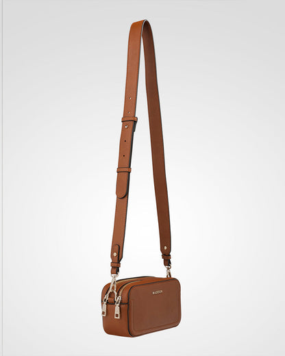 Maddie Double Zip Camera Crossbody Bag + Aztec Bag Strap-Handbags-PEROZ Accessories