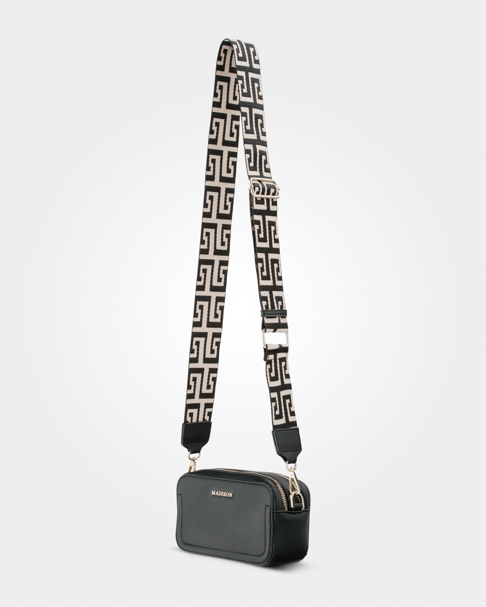 Maddie Double Zip Camera Crossbody Bag + Graphic Bag Strap-PEROZ Accessories