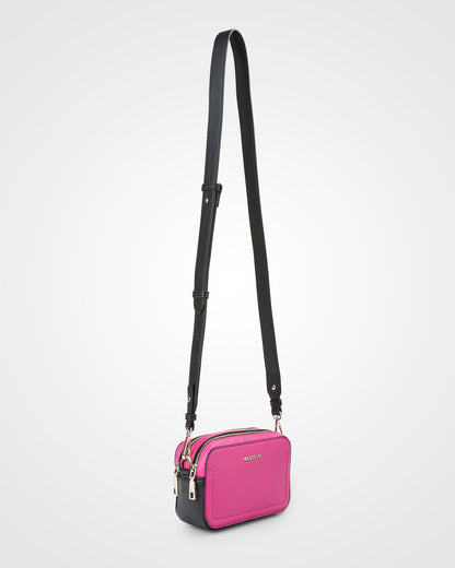 Maddie Double Zip Camera Crossbody Bag + Monogram Bag Strap-Handbags-PEROZ Accessories