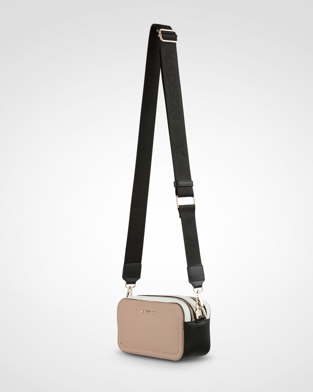 Maddie Double Zip Camera Crossbody Bag + Monogram Bag Strap-Handbags-PEROZ Accessories