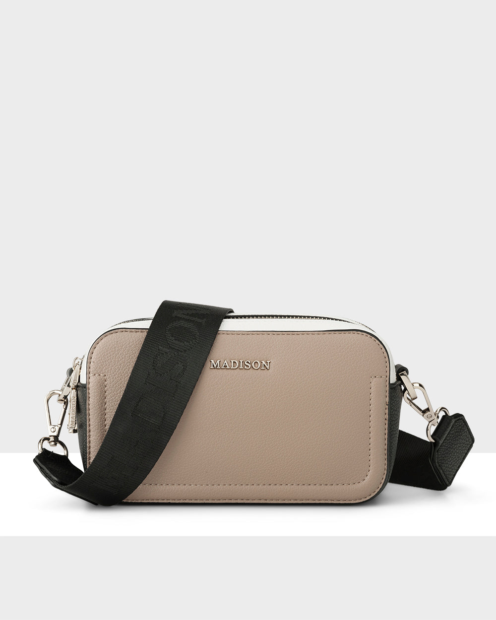 Maddie Double Zip Camera Crossbody Bag + Monogram Bag Strap-Handbags-PEROZ Accessories