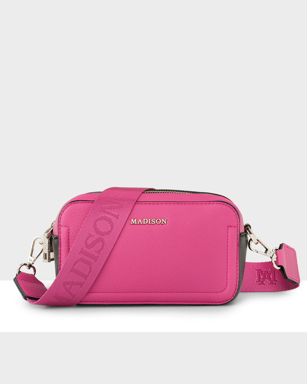Maddie Double Zip Camera Crossbody Bag + Monogram Bag Strap-Handbags-PEROZ Accessories