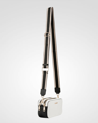 Maddie Double Zip Camera Crossbody Bag + Stripe Bag Strap-PEROZ Accessories