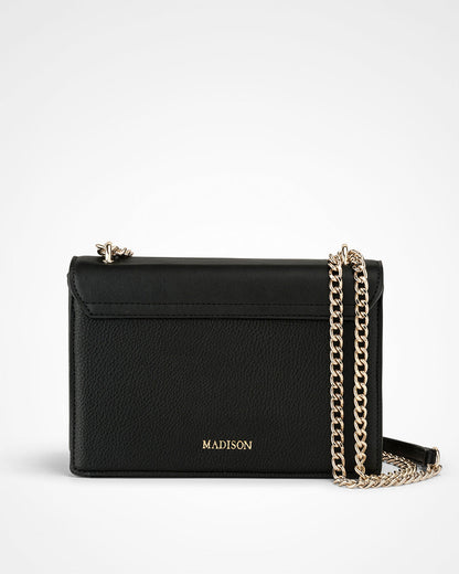 Diana Fold Over Chain Strap Shoulder Bag-PEROZ Accessories
