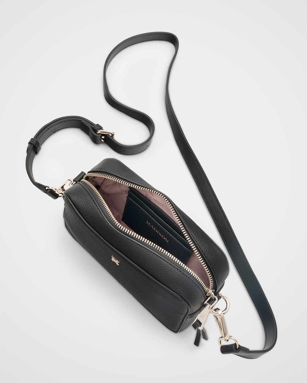 Madison Rima Boxy Small Camera Bag With Monogram Strap-Handbags-PEROZ Accessories