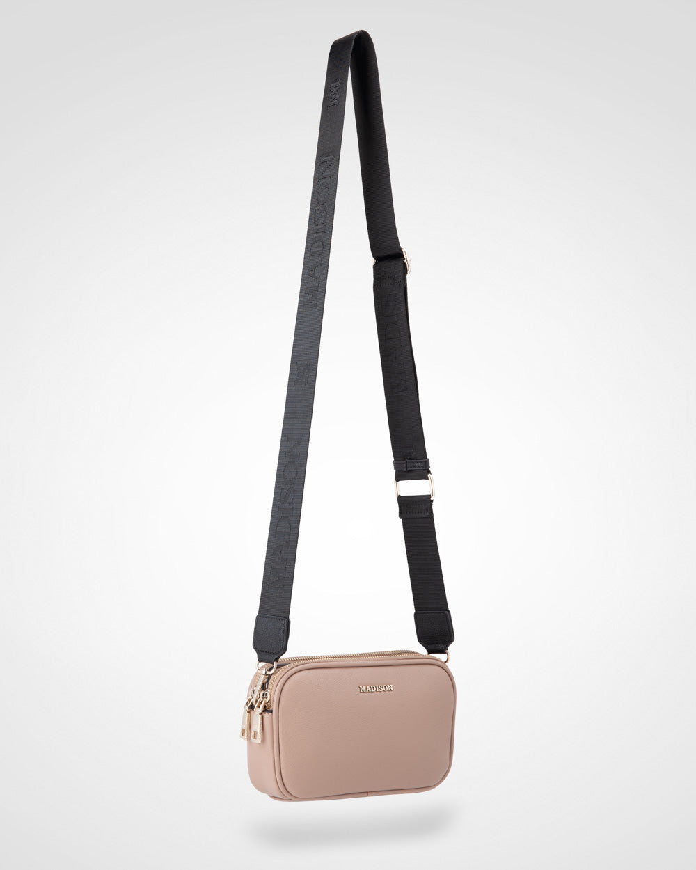 Odette Double Zip Slimline Camera Crossbody Bag + Monogram Bag Strap-PEROZ Accessories