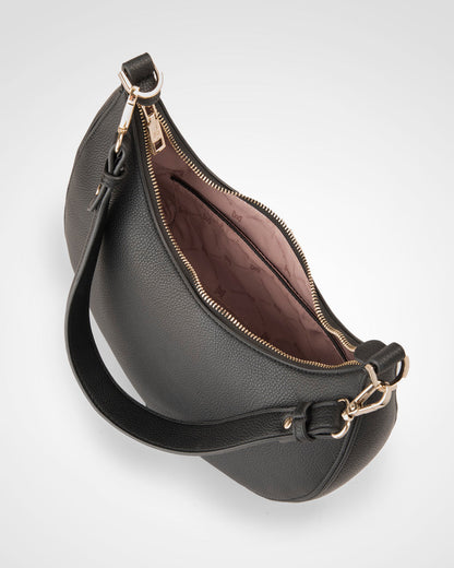 Pia Crescent Shoulder Bag With Crossbody Strap-PEROZ Accessories