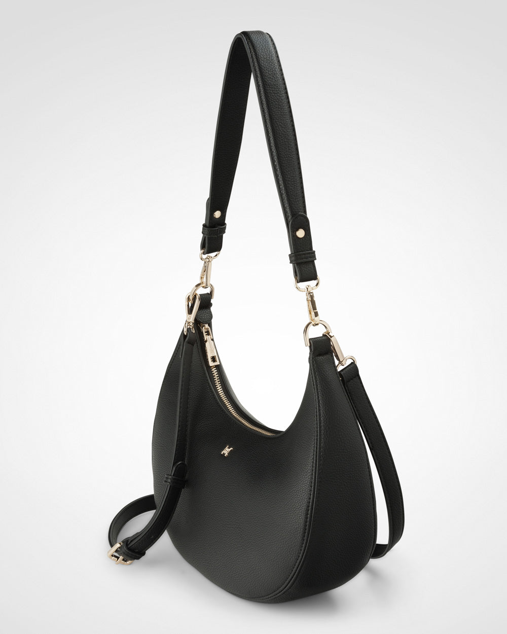 Pia Crescent Shoulder Bag With Crossbody Strap + Graphic Bag Strap-PEROZ Accessories