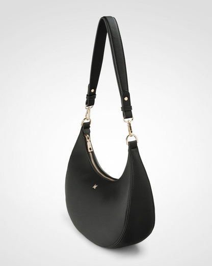 Pia Crescent Shoulder Bag With Crossbody Strap-PEROZ Accessories