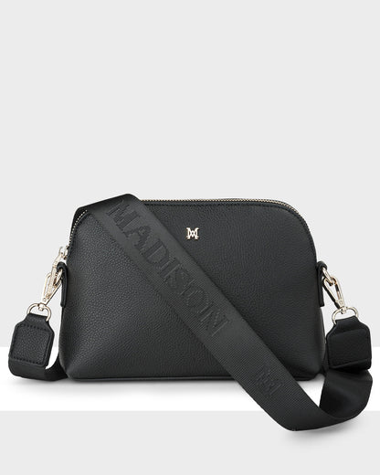 Sophie Curve Top Crossbody Bag + Monogram Bag Strap-Handbags-PEROZ Accessories