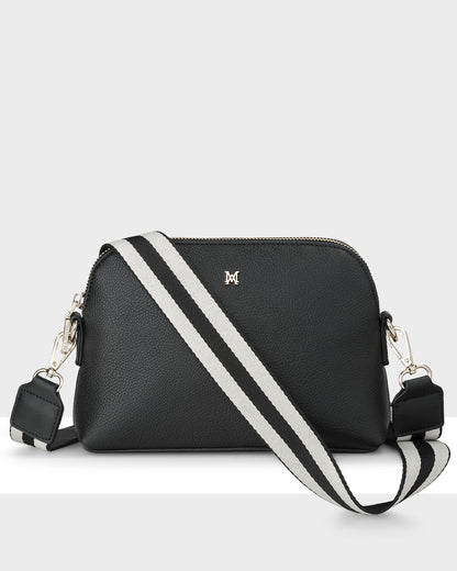 Sophie Curve Top Crossbody Bag + Stripe Bag Strap-Handbags-PEROZ Accessories