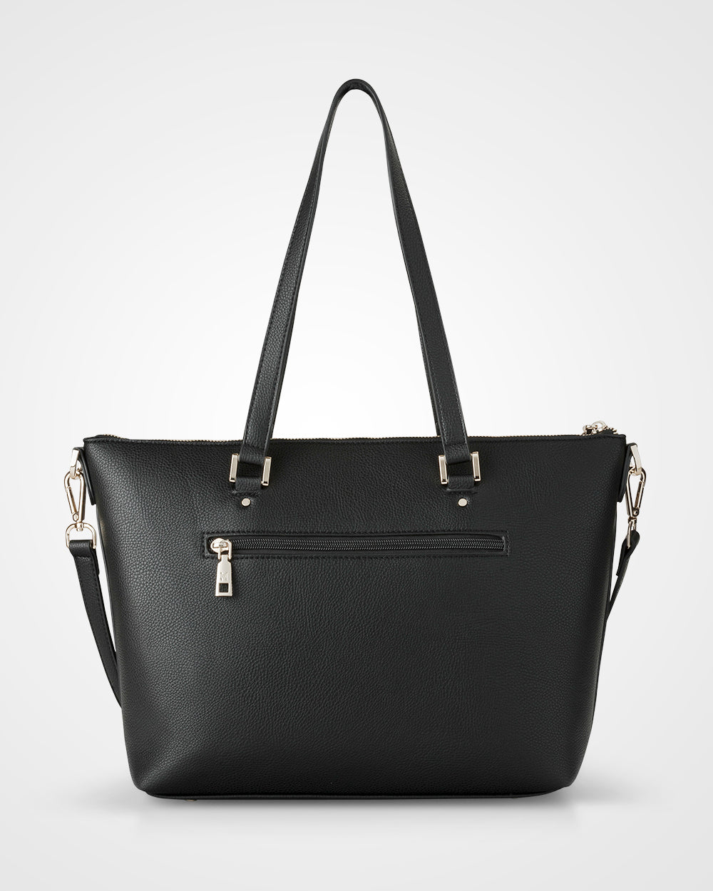 Vivian Medium Zip Top Tote With Crossbody Strap-Handbags-PEROZ Accessories