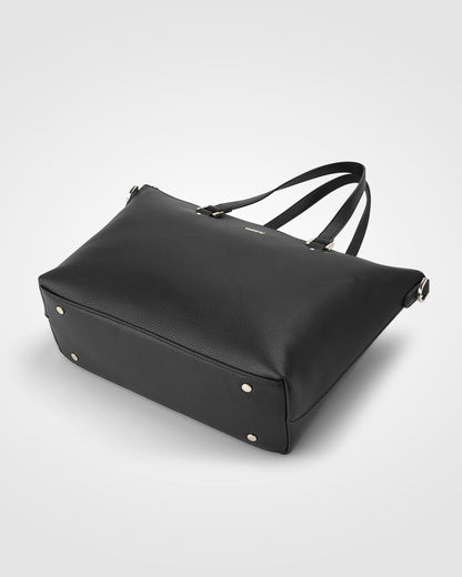 Vivian Medium Zip Top Tote With Crossbody Strap-Handbags-PEROZ Accessories