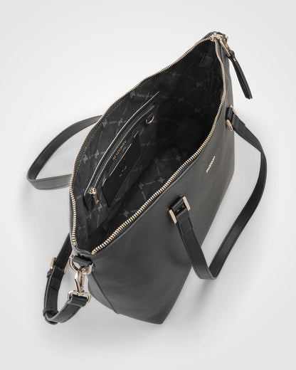 Vivian Medium Zip Top Tote With Aztec Strap-Handbags-PEROZ Accessories