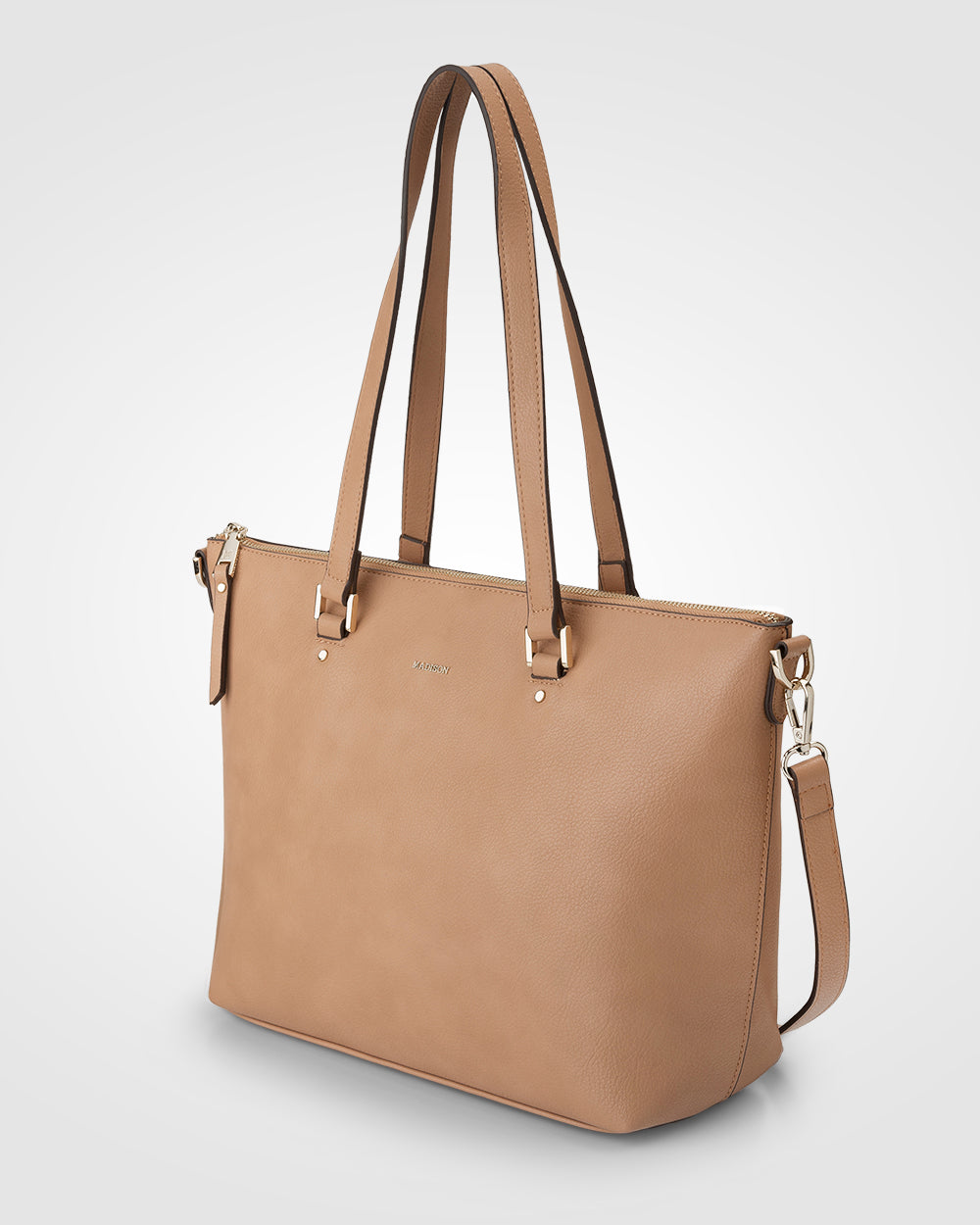 Vivian Medium Zip Top Tote With Crossbody Strap-Handbags-PEROZ Accessories