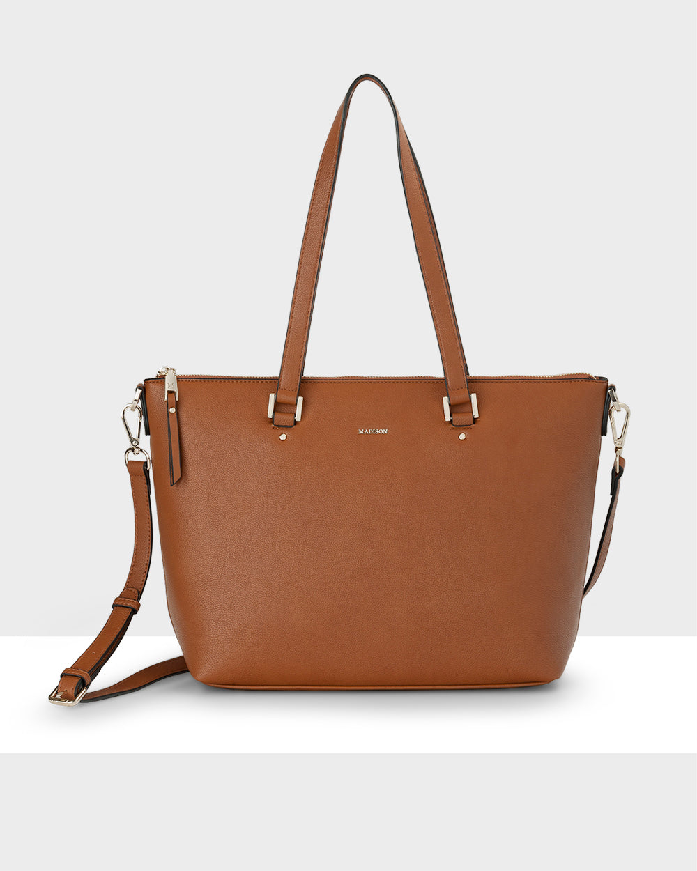 Vivian Medium Zip Top Tote With Aztec Strap-Handbags-PEROZ Accessories