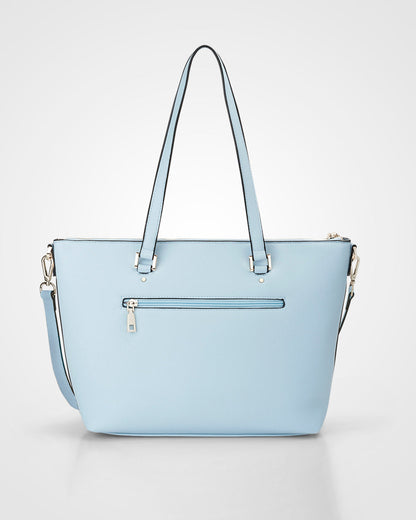 Vivian Medium Zip Top Tote With Crossbody Strap-Handbags-PEROZ Accessories