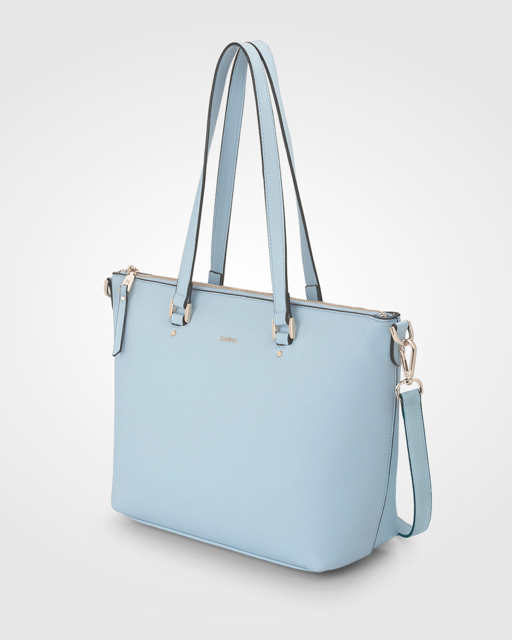 Vivian Medium Zip Top Tote With Monogram Strap-Handbags-PEROZ Accessories