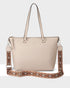 Vivian Medium Zip Top Tote With Aztec Strap-Handbags-PEROZ Accessories