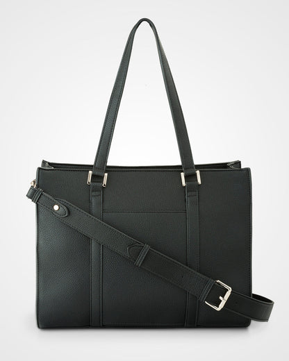 Riley Zip Top Tote + Stripe Bag Strap-Handbags-PEROZ Accessories