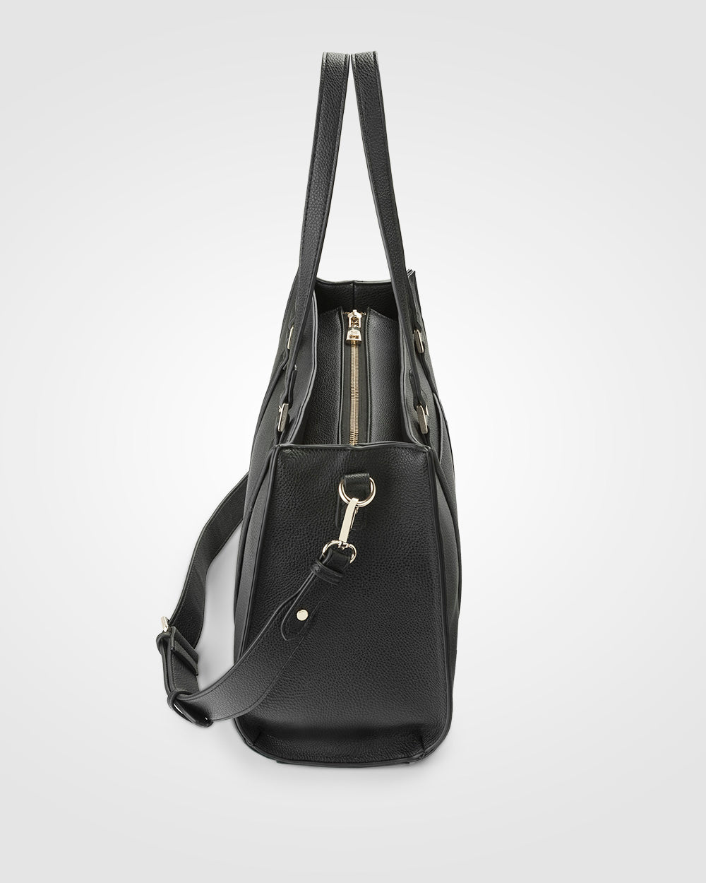 Riley Zip Top Tote + Stripe Bag Strap-Handbags-PEROZ Accessories