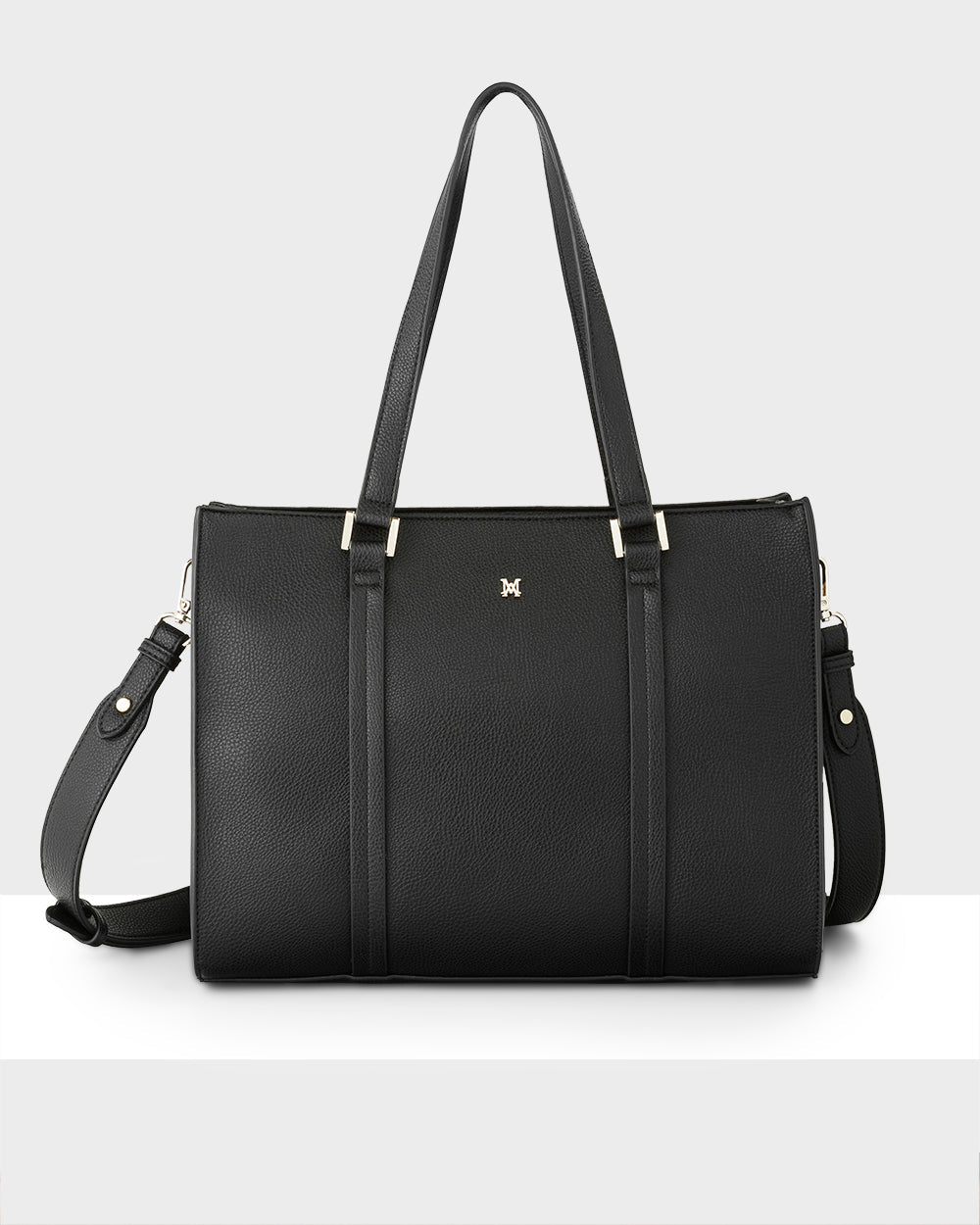 Riley Zip Top Tote With Crossbody Strap-Handbags-PEROZ Accessories