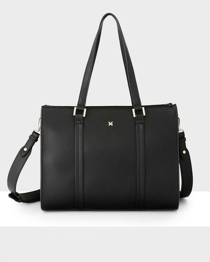 Riley Zip Top Tote + Stripe Bag Strap-Handbags-PEROZ Accessories